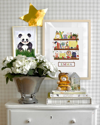 Myself On A Shelf - Personlig barntavla - Spring Green