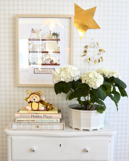 Myself On A Shelf - Personlig barntavla - Spring Green