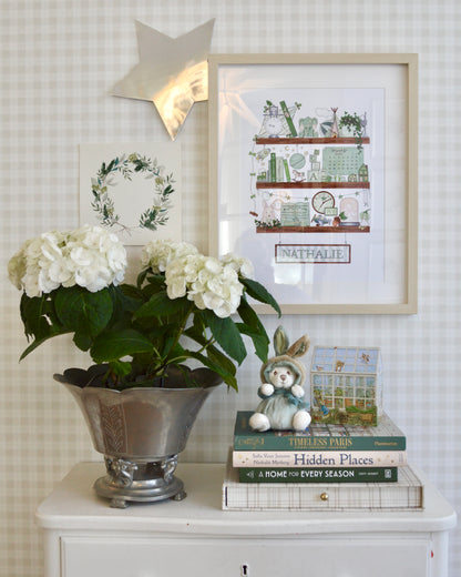 Myself On A Shelf - Personlig barntavla - Spring Green