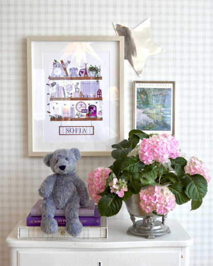 Myself On A Shelf - Personlig barntavla - Spring Green